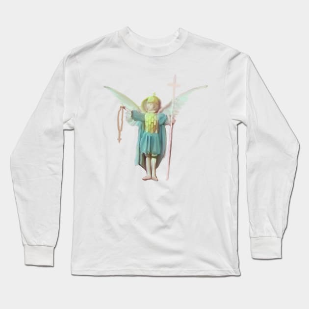 Saint Michael the Archangel Long Sleeve T-Shirt by HappyRandomArt